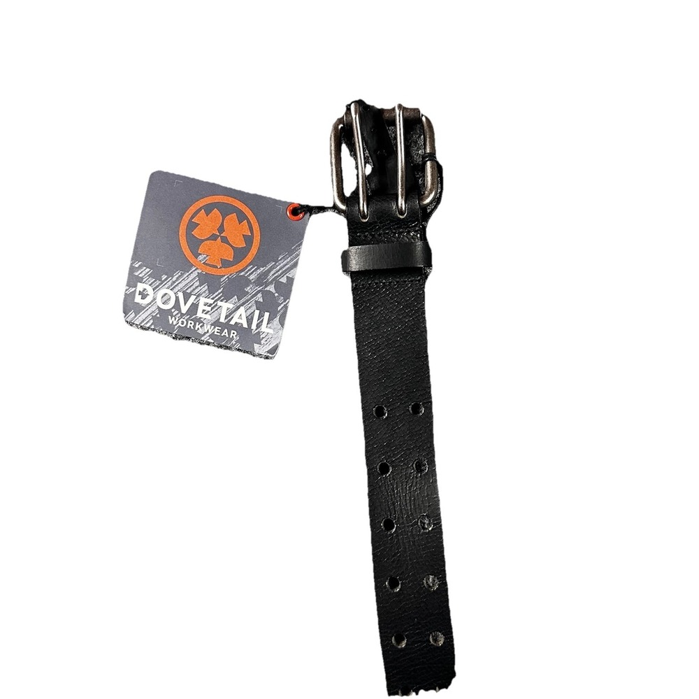 Dovetail Workwear Work Belt Double Pronged Black Size XS/S Adult 30-34"